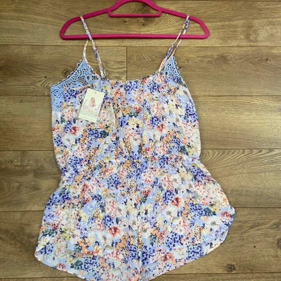 NWT In Bloom By Jonquil Floral Romper Sz M - Picture 2 of 12